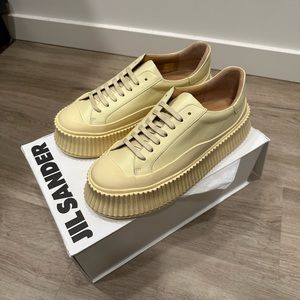 Jil Sander Oversized Low-top Yellow Sneakers